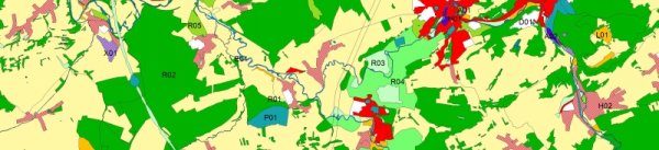 Exemple de plan de secteur autour de Han/Lesse