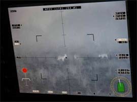 Recensement du gibier avec des moyens thermiques militaires (blindé équipé d'une caméra thermique)