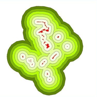 Réseau des sites à Saint-Hubert avant le projet LIFE